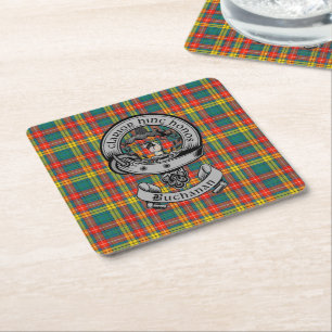 Dessous-de-verre Carré En Papier Clan Buchanan Tartan & Crest
