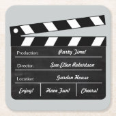 Dessous-de-verre Carré En Papier Clapperboard (personnalisable) (Devant)