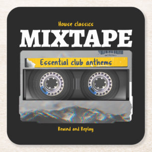 Dessous-de-verre Carré En Papier Classics de la maison Mixtape Club Anthems
