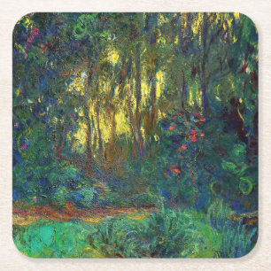 Dessous-de-verre Carré En Papier Claude Monet - Coin d'étang avec des nénuphars