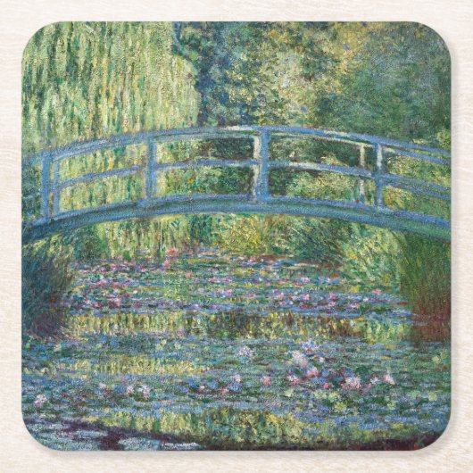 Dessous-de-verre Carré En Papier Claude Monet - Eau Lily étang, Harmonie verte (Devant)