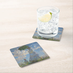 Dessous-de-verre Carré En Papier Claude Monet Femme au Parasol Beaux-Arts