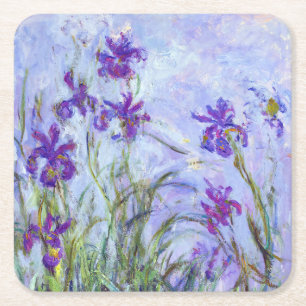 Dessous-de-verre Carré En Papier Claude Monet - Iris Mauves / Iris Lilac
