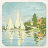 Dessous-de-verre Carré En Papier Claude Monet. Régates à Argenteuil (Devant)
