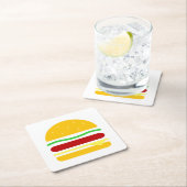 Dessous-de-verre Carré En Papier Clipart Burger (En situation)