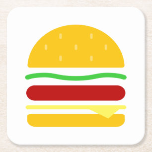 Dessous-de-verre Carré En Papier Clipart Burger