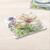 Dessous-de-verre Carré En Papier Clock (Incliné)