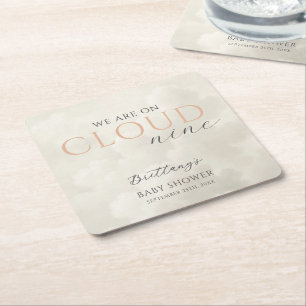 Dessous-de-verre Carré En Papier Cloud Neuf nuages blancs Baby shower