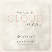 Dessous-de-verre Carré En Papier Cloud Neuf nuages blancs Baby shower (Devant)