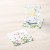 Dessous-de-verre Carré En Papier Clovers & Daisy (En situation)