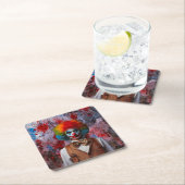 Dessous-de-verre Carré En Papier Clown (En situation)