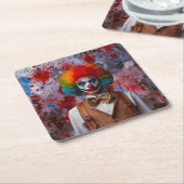 Dessous-de-verre Carré En Papier Clown (Incliné)