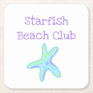 Dessous-de-verre Carré En Papier Club de plage Starfish