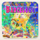 Dessous-de-verre Carré En Papier Coaster Epoch Hour de Barcelone (Devant)