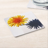 Dessous-de-verre Carré En Papier Coastère Dandelion et Ombre (Incliné)