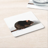 Dessous-de-verre Carré En Papier Coastère de rat (Incliné)