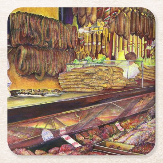 Dessous-de-verre Carré En Papier Cochon, Budapest (Devant)