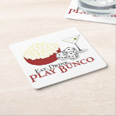 Dessous-de-verre Carré En Papier Cocktail Bunco Popcorn (Incliné)