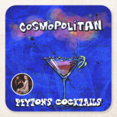 Dessous-de-verre Carré En Papier Cocktail Cosmo (Devant)