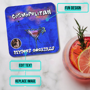 Dessous-de-verre Carré En Papier Cocktail Cosmo