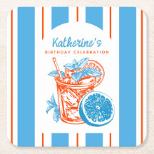 Cocktail de citron d'été Fête d'anniversaire bleu