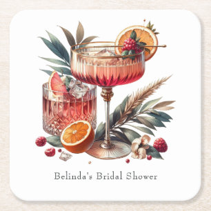 Dessous-de-verre Carré En Papier Cocktail Exotique