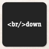 Dessous-de-verre Carré En Papier code HTML (Devant)