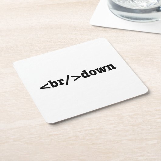 Dessous-de-verre Carré En Papier code HTML (Incliné)