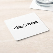 Dessous-de-verre Carré En Papier code HTML breakbeat (Incliné)