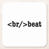 Dessous-de-verre Carré En Papier code HTML breakbeat (Devant)