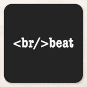 Dessous-de-verre Carré En Papier code HTML breakbeat (Devant)