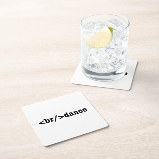 Dessous-de-verre Carré En Papier code HTML de rupture (En situation)
