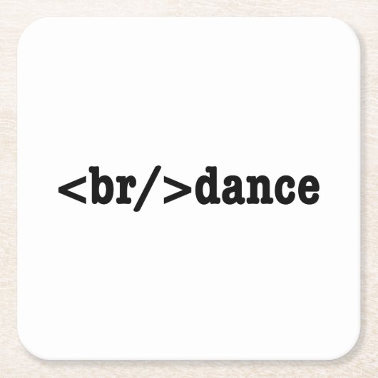 Dessous-de-verre Carré En Papier code HTML de rupture (Devant)