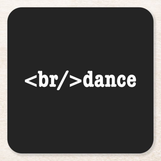 Dessous-de-verre Carré En Papier code HTML de rupture (Devant)
