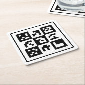 Dessous-de-verre Carré En Papier code qr (Incliné)