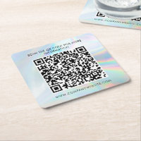 Code QR holographique de marketing pour entreprise