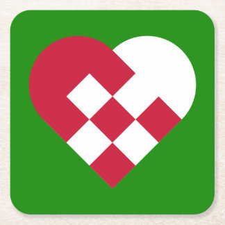 Dessous-de-verre Carré En Papier Coeur de jule scandinave