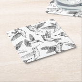 Dessous-de-verre Carré En Papier Colibri (Incliné)