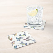 Dessous-de-verre Carré En Papier Colibri (En situation)