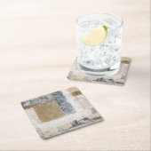 Dessous-de-verre Carré En Papier Collage de dentelle II (En situation)