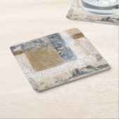 Dessous-de-verre Carré En Papier Collage de dentelle II (Incliné)