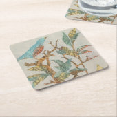 Dessous-de-verre Carré En Papier Collage I de volière (Incliné)