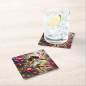 Dessous-de-verre Carré En Papier Collection de fées de Noël - Auburn (En situation)