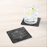 Dessous-de-verre Carré En Papier Collection de Mariages Ornate Chalkboard<br><div class="desc">Célébrez dans le style avec ces dessous de verre mariages élégants et très tendance. Le design est facile à personnaliser avec votre propre libellé et votre famille et vos amis seront ravis de voir ces dessous de verre fabuleux. Les éléments correspondants se trouvent dans la collection.</div>