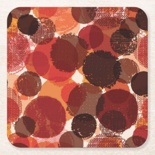 Dessous-de-verre Carré En Papier Collection de Motifs Abstraits colorés et intempor
