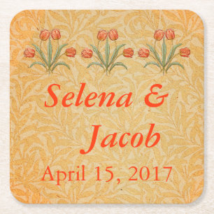 Dessous-de-verre Carré En Papier Collection de peinture vintage Tulip Morris