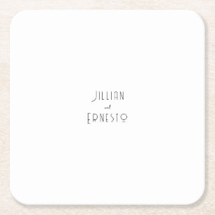 Dessous-de-verre Carré En Papier Collection Lily of Valley Personnalisation blan