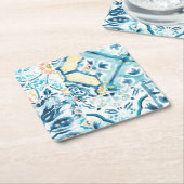 Dessous-de-verre Carré En Papier Collection Medallion (Incliné)