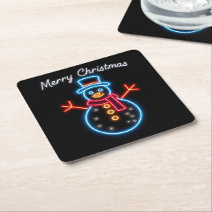 Dessous-de-verre Carré En Papier Collection tendance Noël Neon Holiday