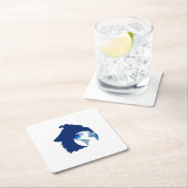 Dessous-de-verre Carré En Papier ColliesWithoutBorder logo (En situation)